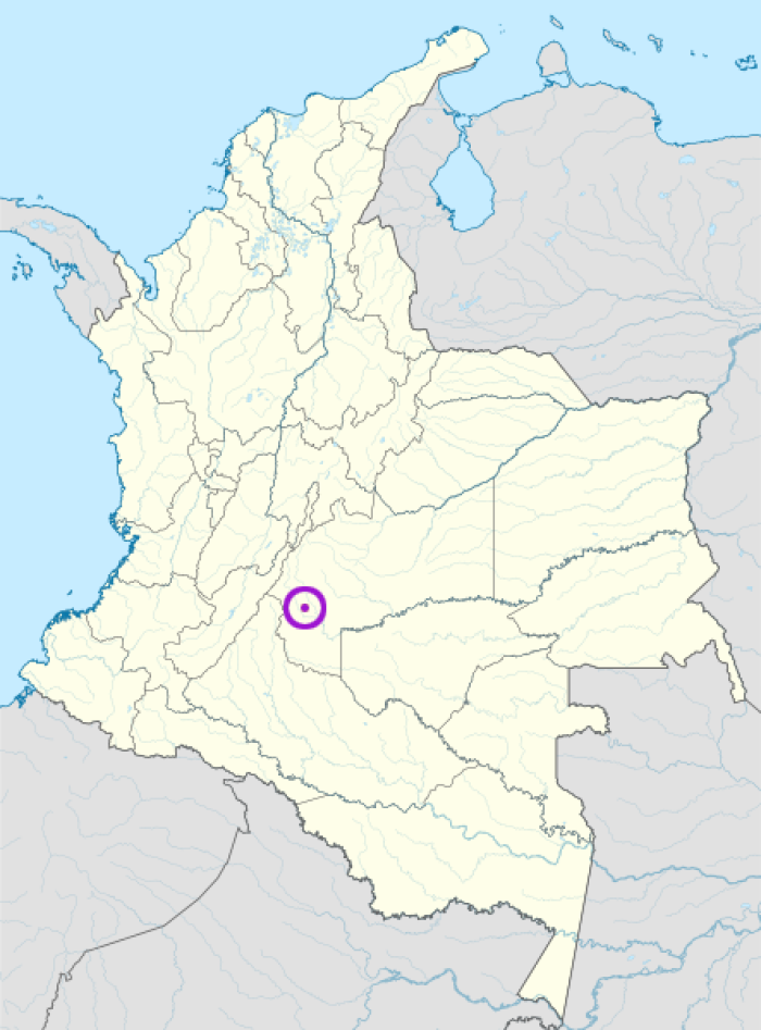 Mapa de la lengua tinigua