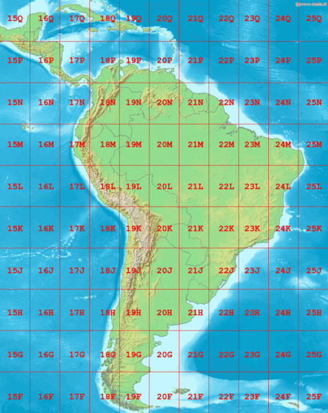 Una cuadrcula se superpone en el mapa.