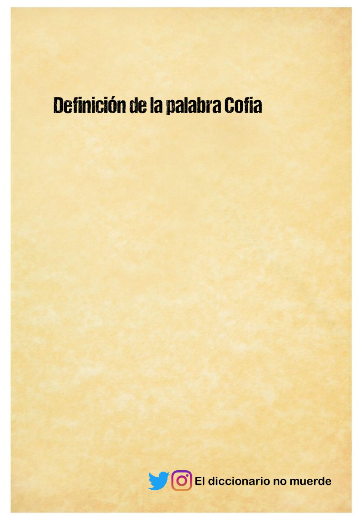 Definición de la palabra Cofia