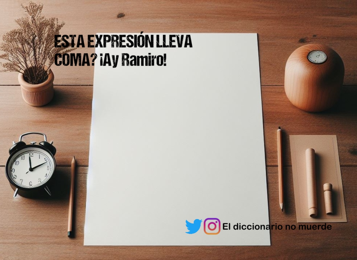 ESTA EXPRESIÓN LLEVA COMA? ¡Ay Ramiro!