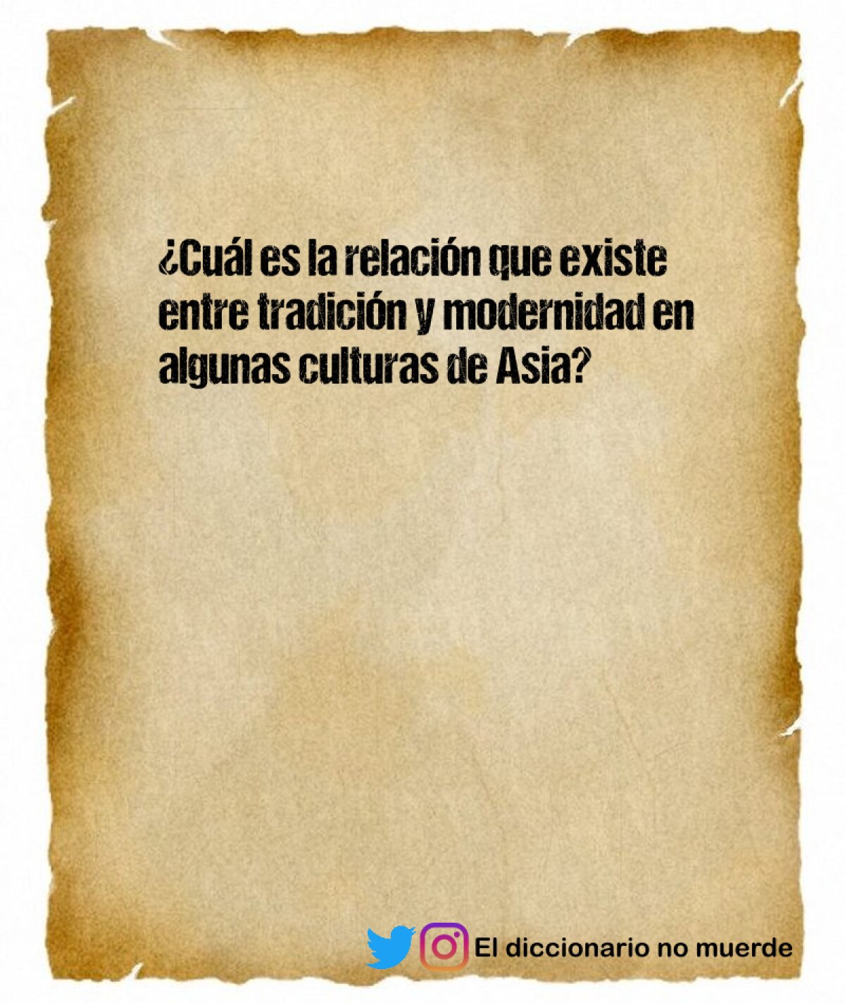 ¿Cuál es la relación que existe entre tradición y modernidad en algunas culturas de Asia?