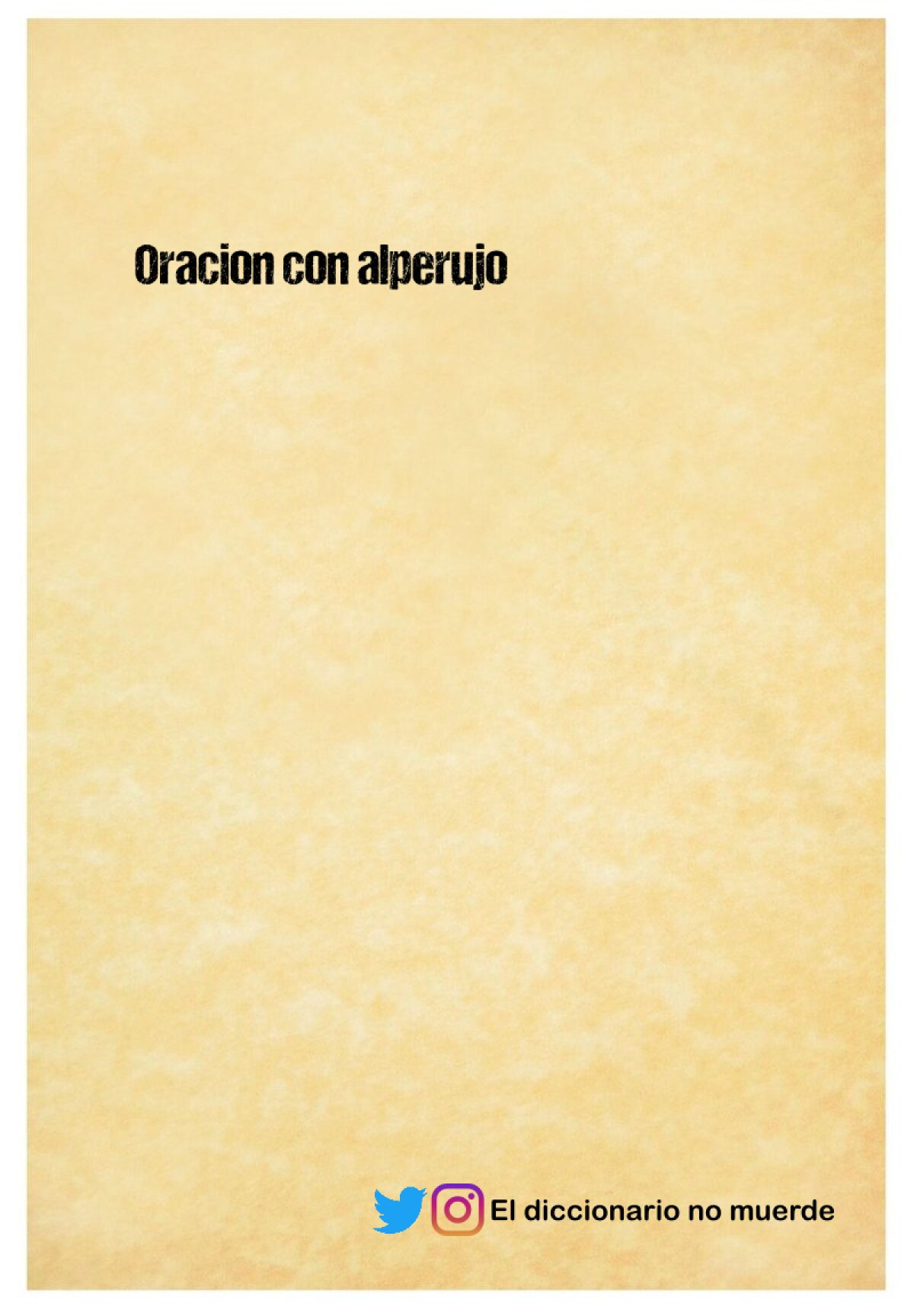 Oracion con alperujo