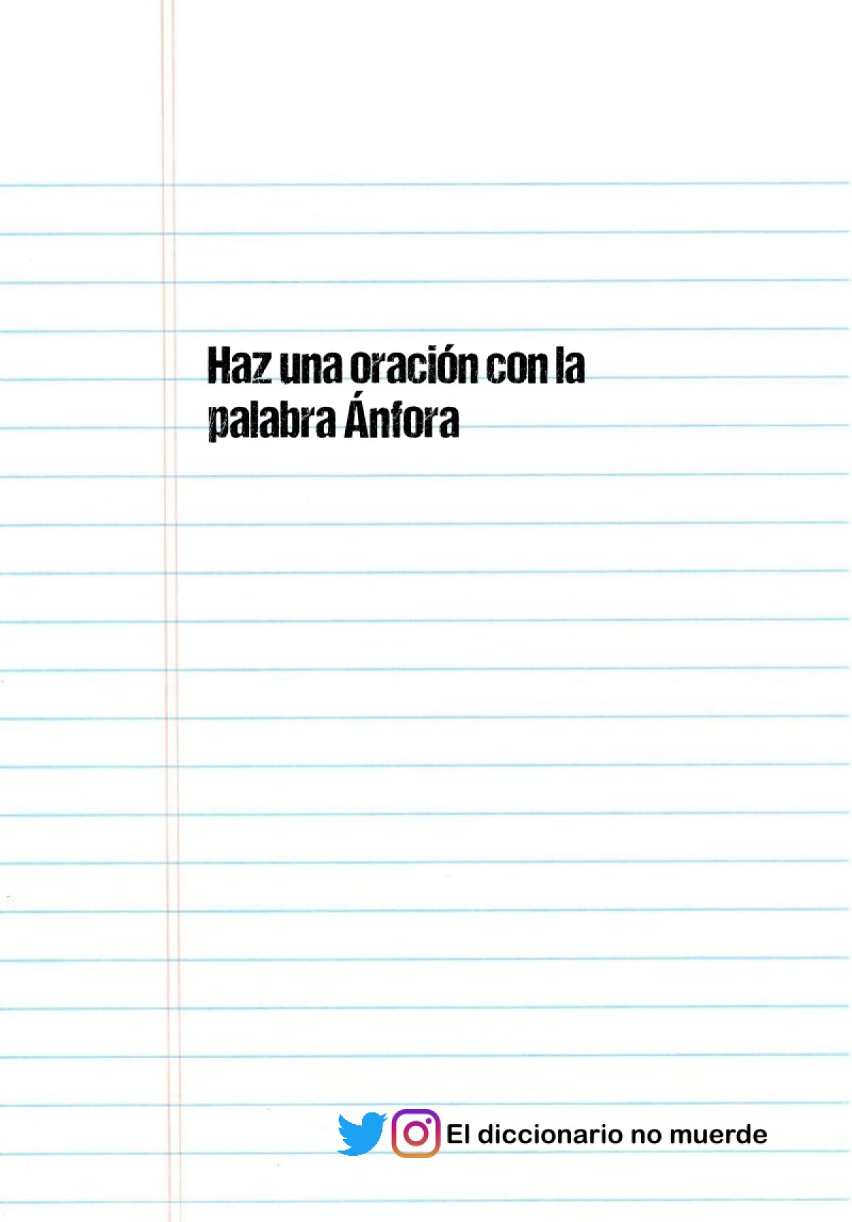 Haz una oración con la palabra Ánfora