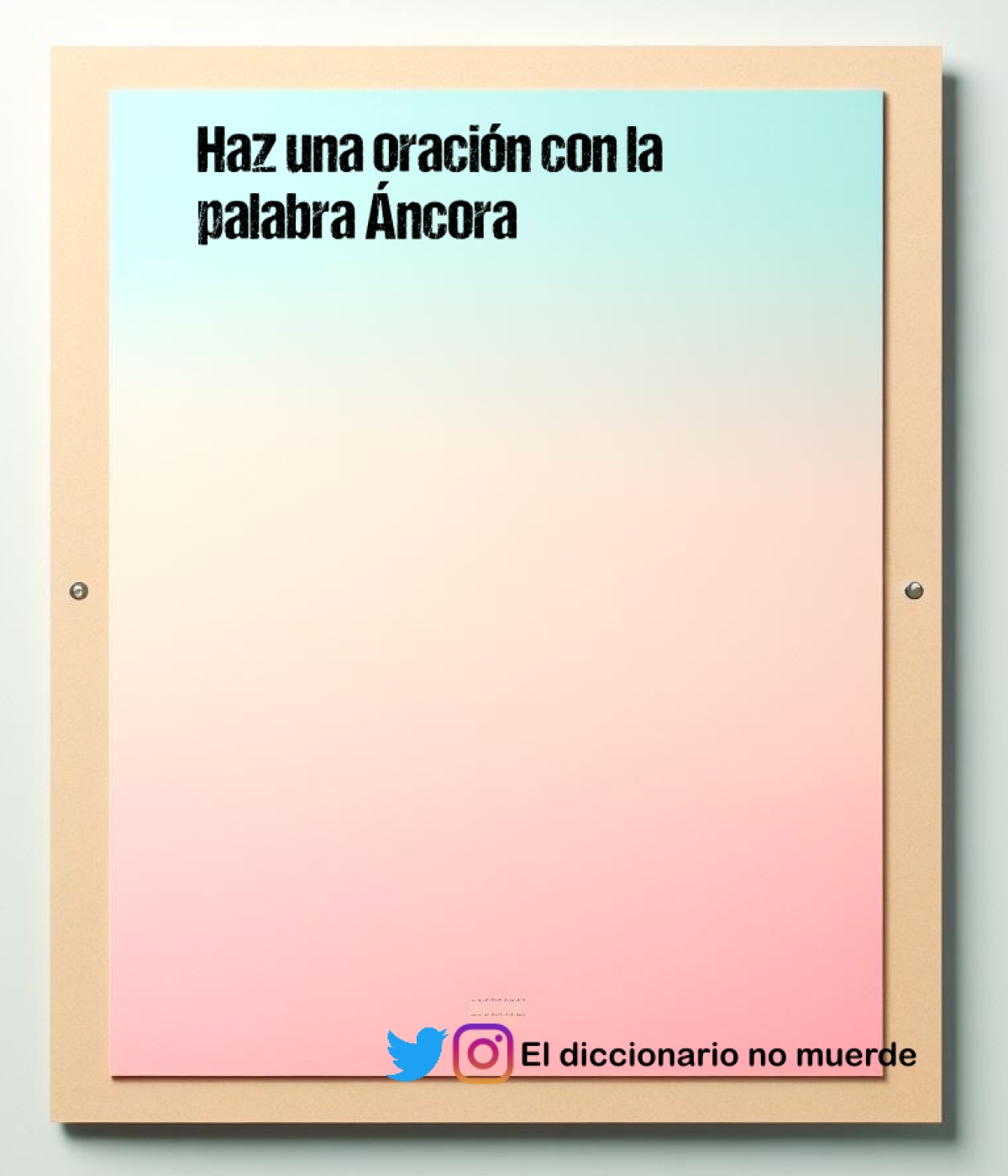 Haz una oración con la palabra Áncora