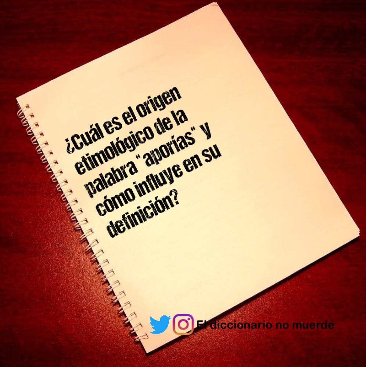 ¿Cuál es el origen etimológico de la palabra "aporías" y cómo influye en su definición?