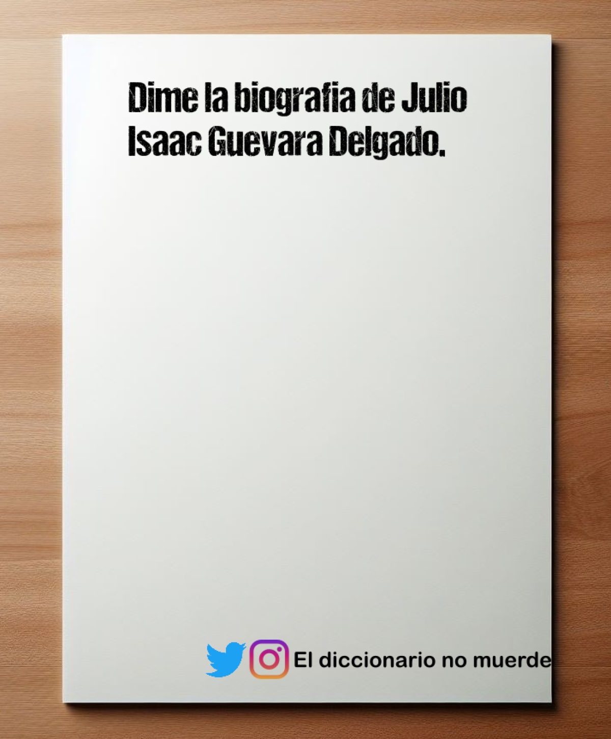 Dime la biografia de Julio Isaac Guevara Delgado.