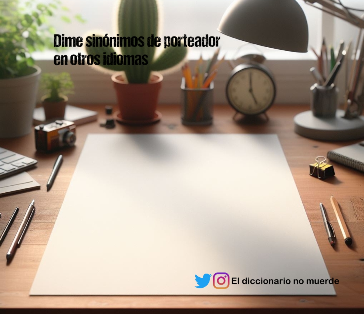 Dime sinónimos de porteador en otros idiomas