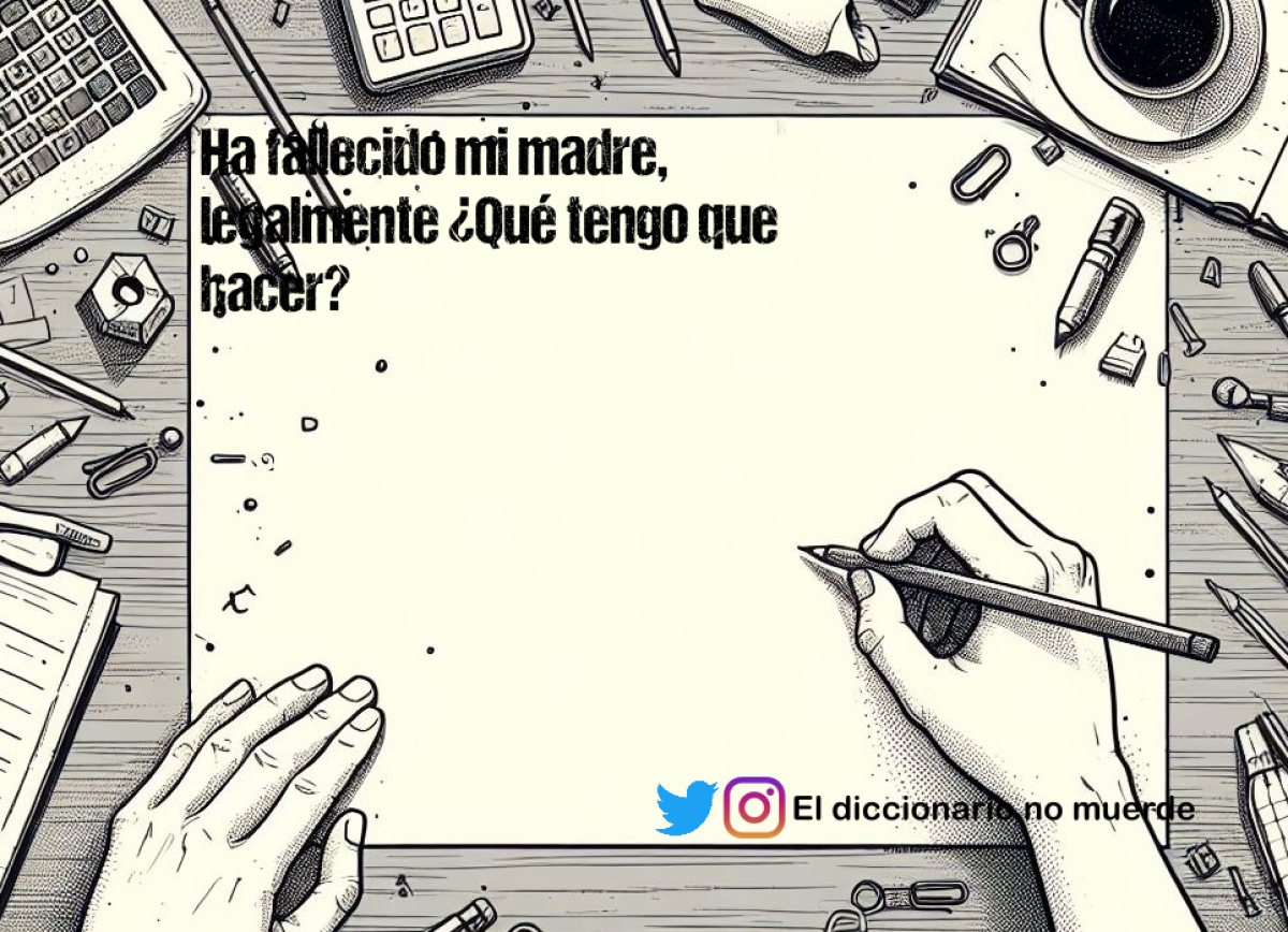 Ha fallecido mi madre, legalmente ¿Qué tengo que hacer?