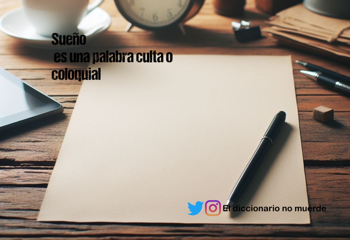 Sueño
 es una palabra culta o coloquial