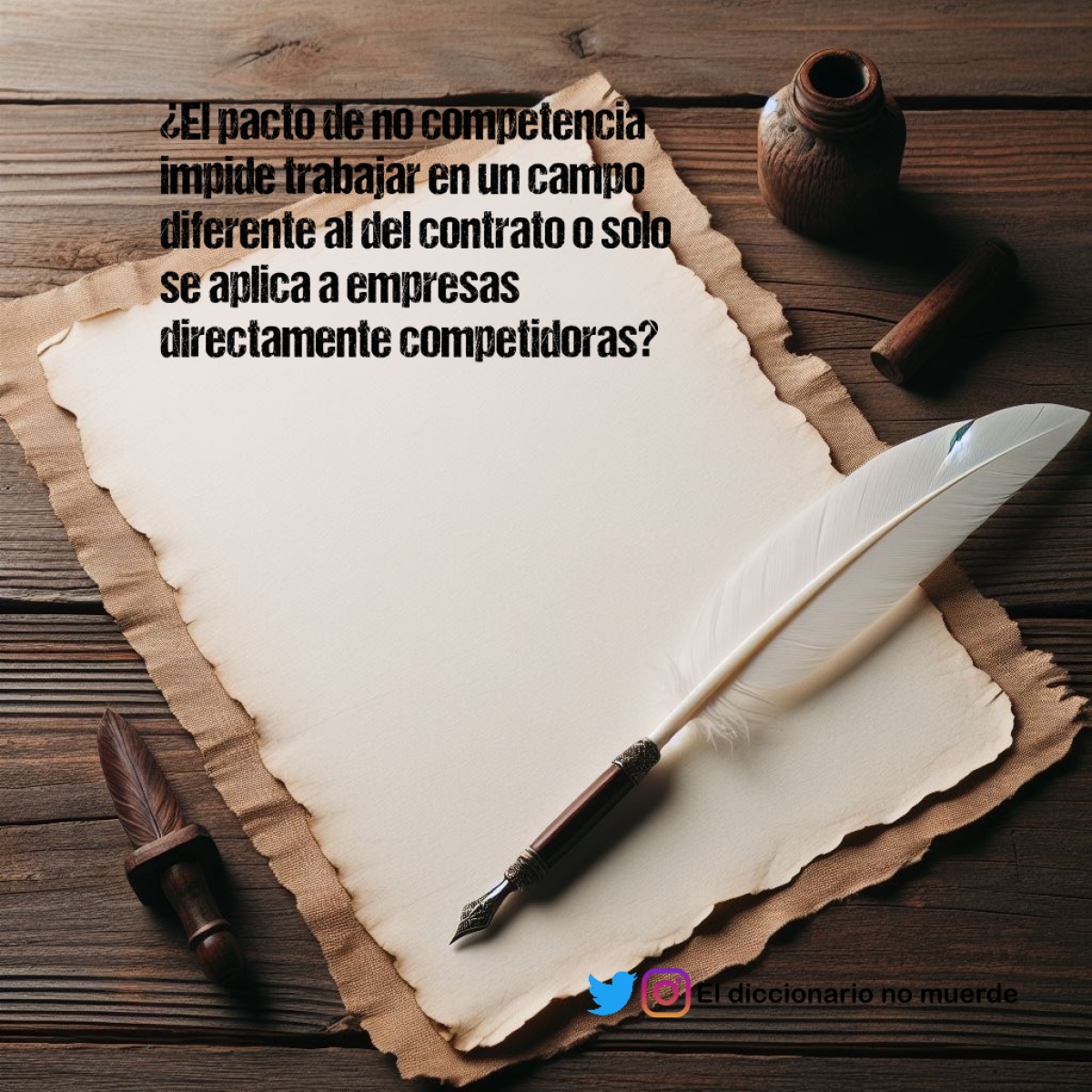 ¿El pacto de no competencia impide trabajar en un campo diferente al del contrato o solo se aplica a empresas directamente competidoras?