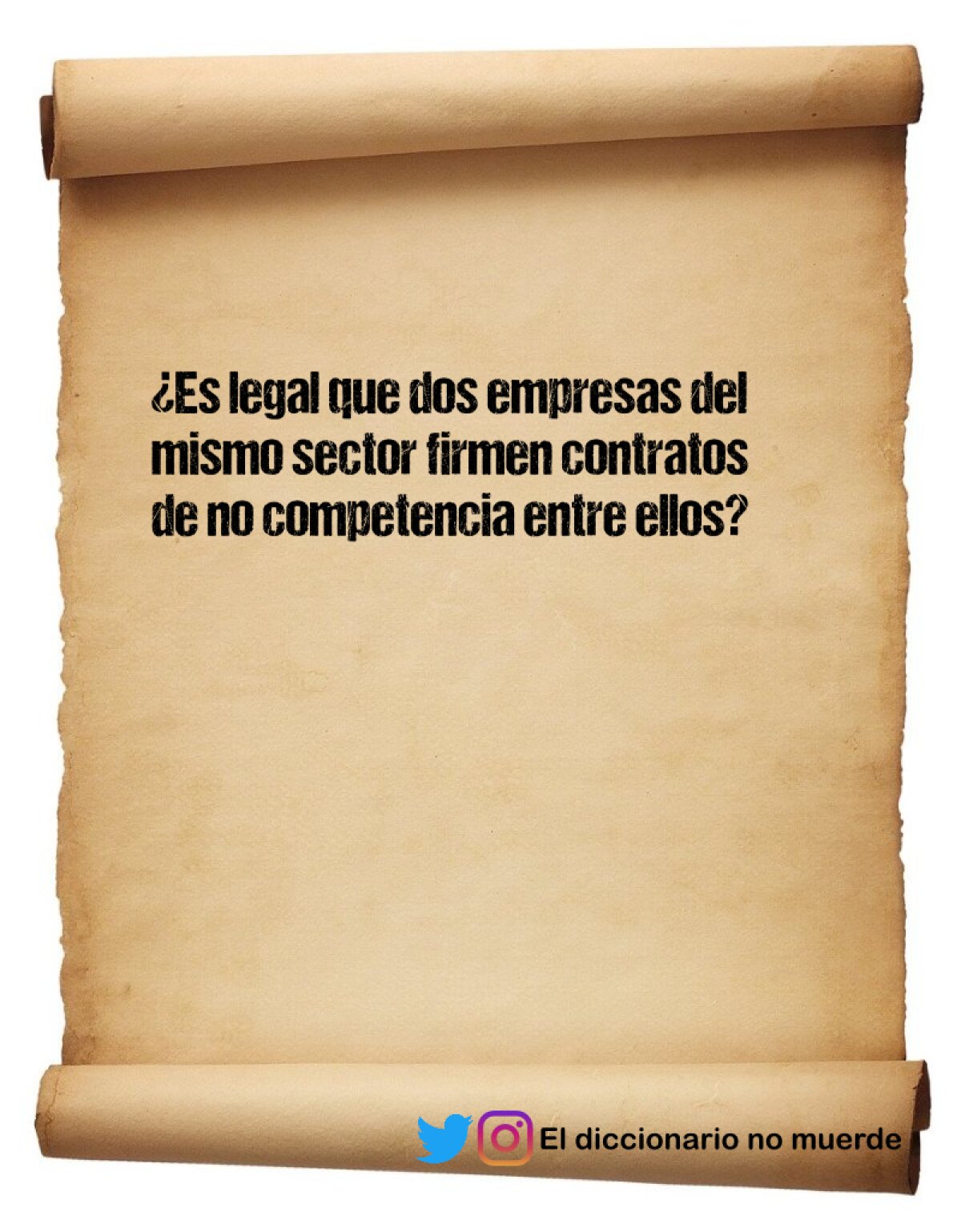 ¿Es legal que dos empresas del mismo sector firmen contratos de no competencia entre ellos?