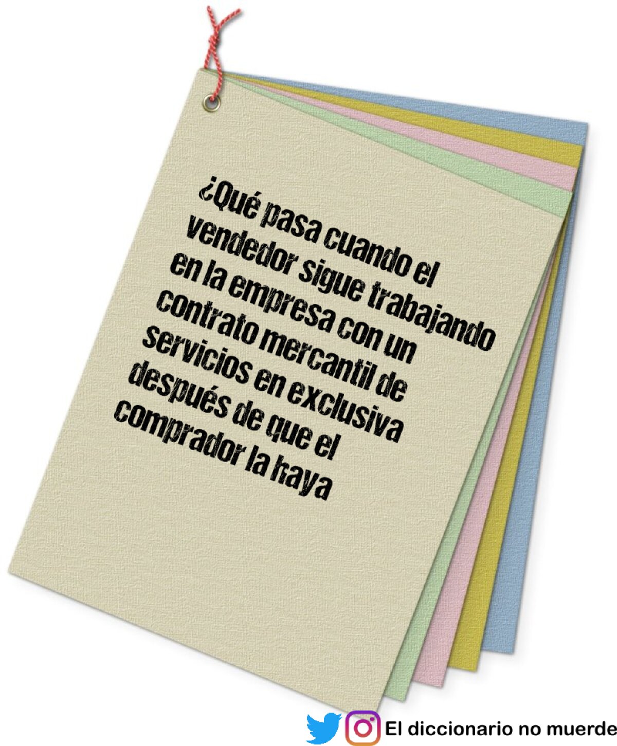 ¿Qué pasa cuando el vendedor sigue trabajando en la empresa con un contrato mercantil de servicios en exclusiva después de que el comprador la haya adquirido?