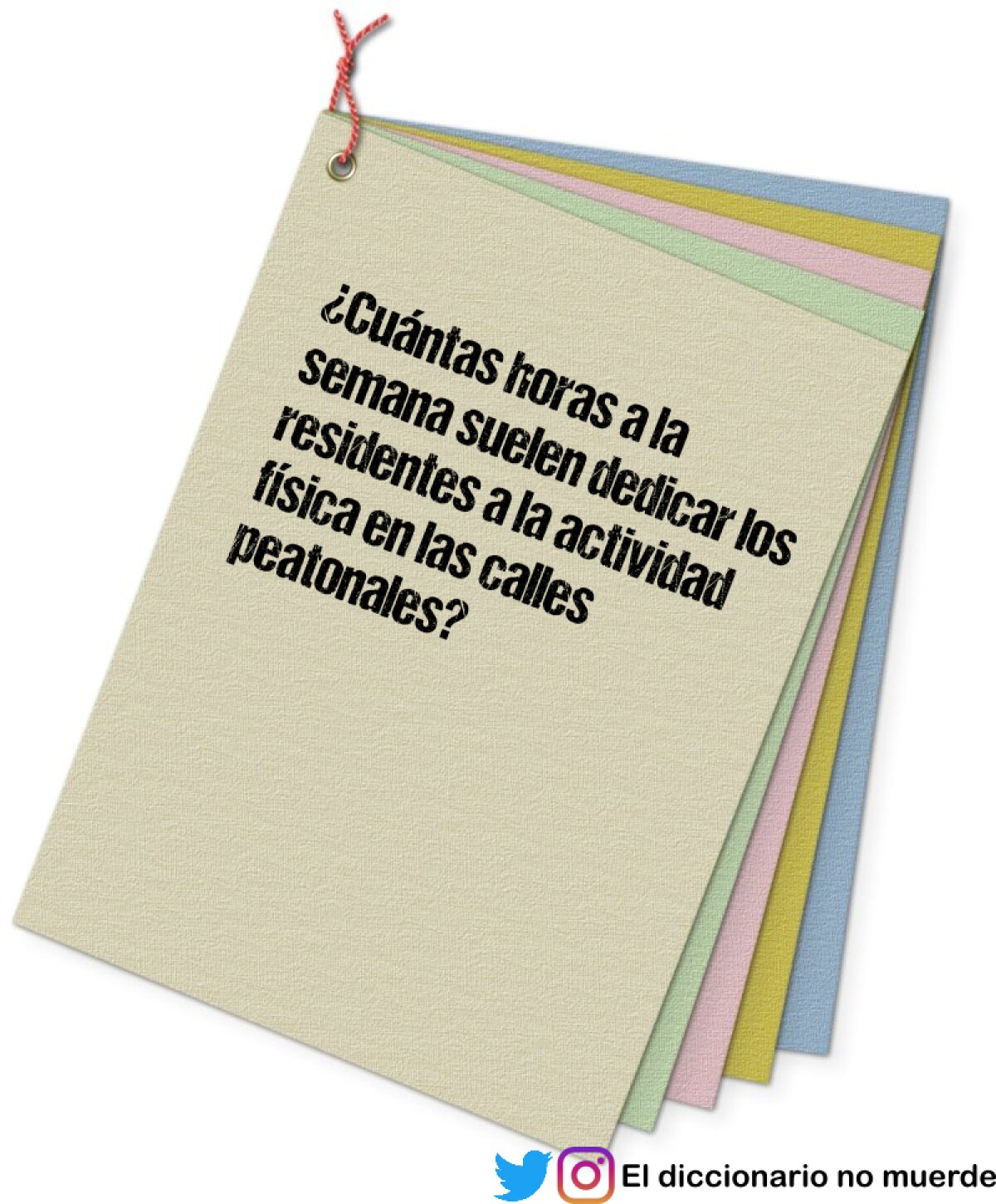 ¿Cuántas horas a la semana suelen dedicar los residentes a la actividad física en las calles peatonales?