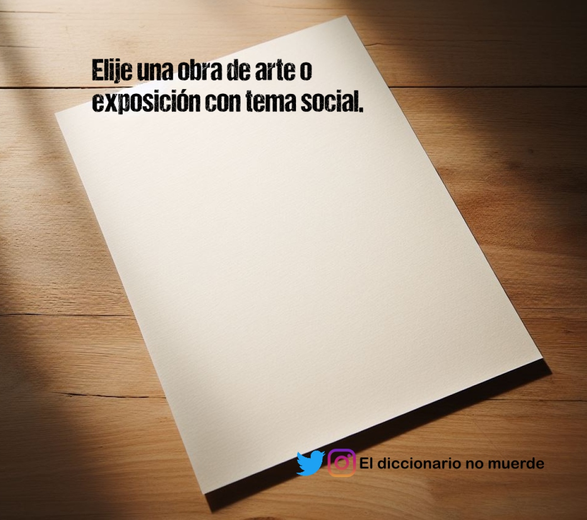 Elije una obra de arte o exposición con tema social.