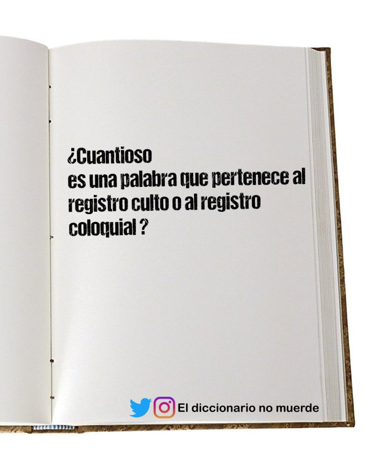 ¿Cuantioso 
es una palabra que pertenece al registro culto o al registro coloquial ?