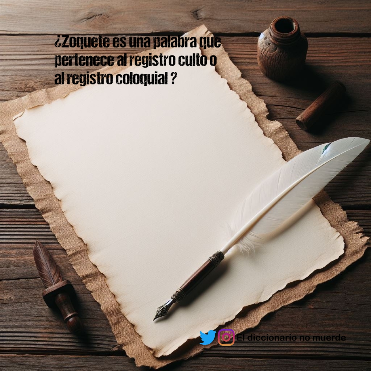 ¿Zoquete es una palabra que pertenece al registro culto o al registro coloquial ?