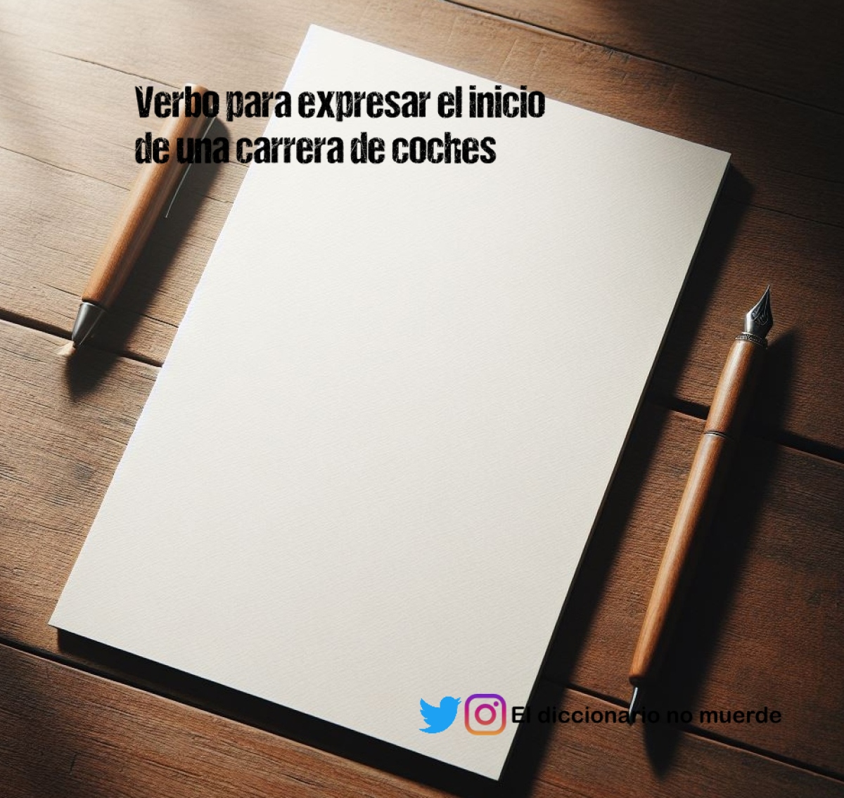 Verbo para expresar el inicio de una carrera de coches