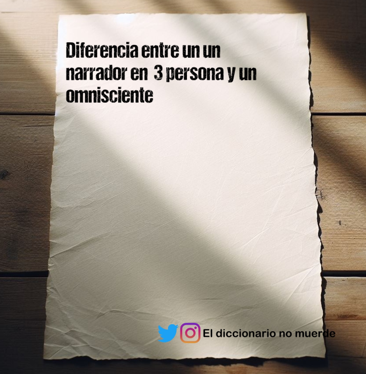 Diferencia entre un un narrador en  3 persona y un omnisciente