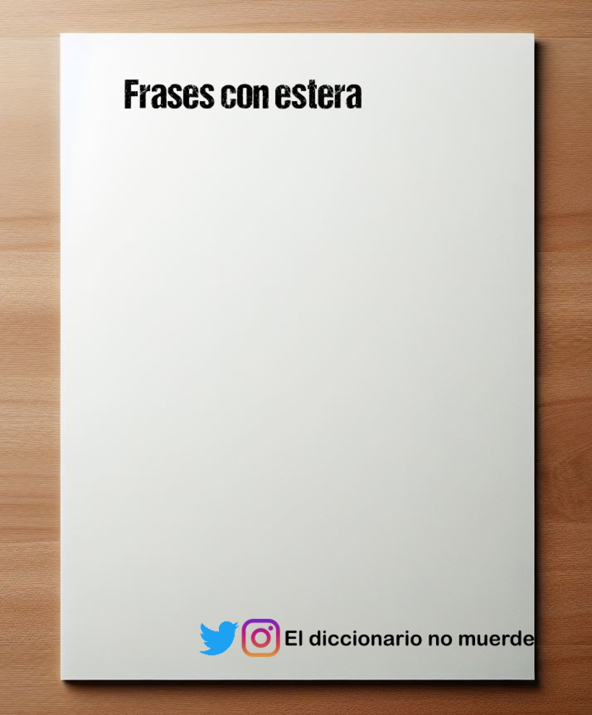 Frases con estera
