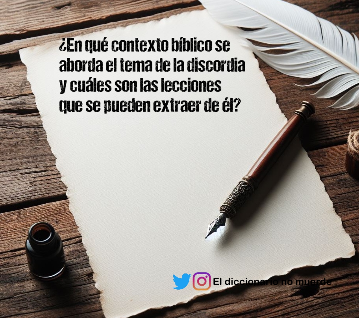 ¿En qué contexto bíblico se aborda el tema de la discordia y cuáles son las lecciones que se pueden extraer de él?