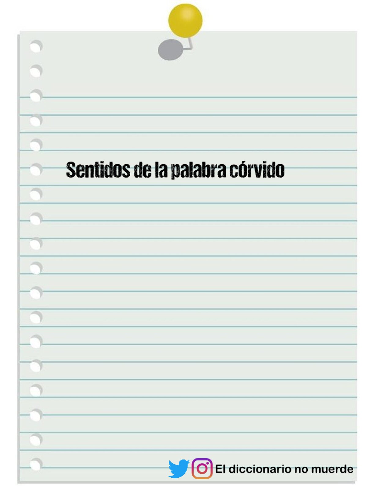 Sentidos de la palabra córvido