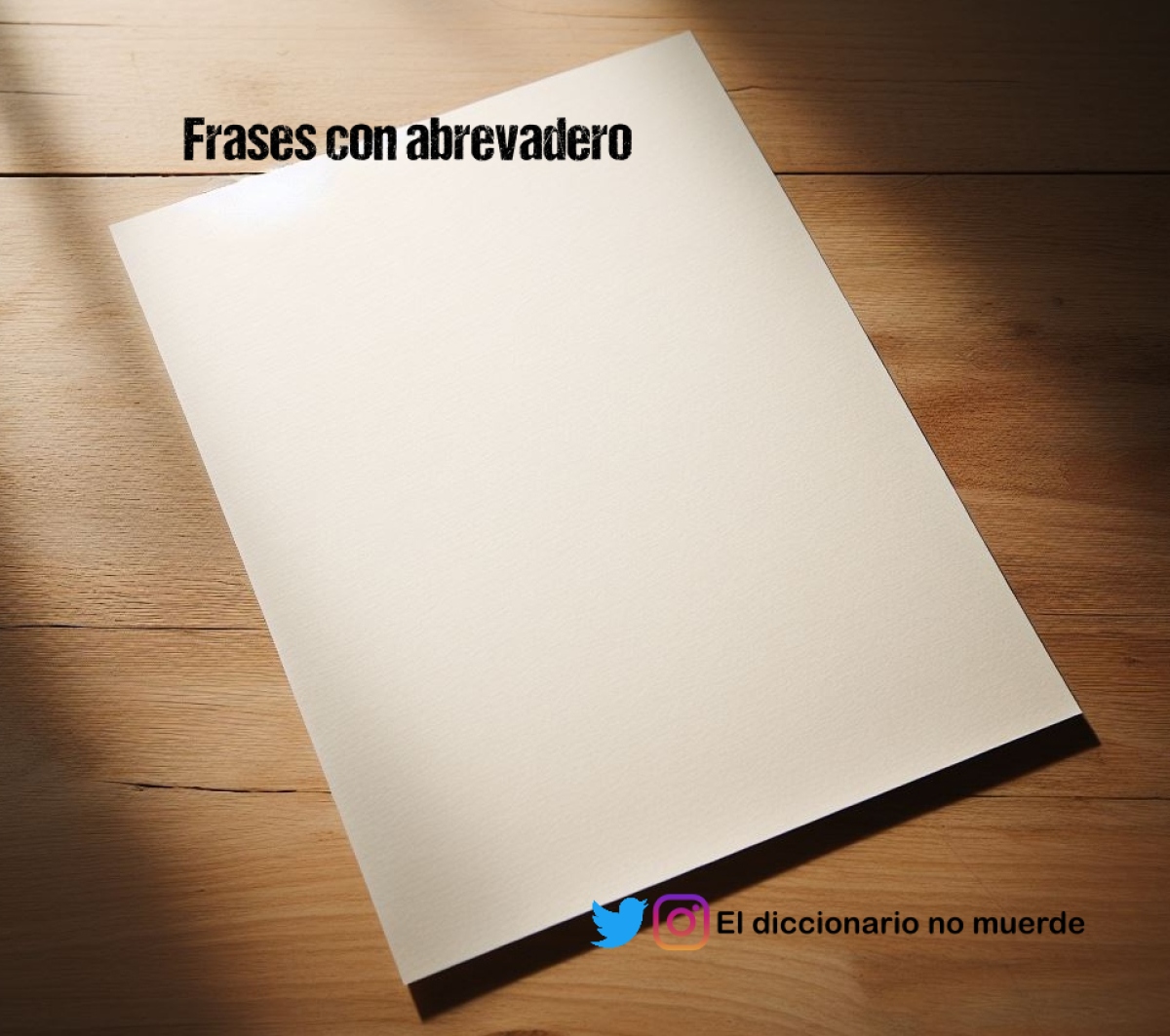 Frases con abrevadero