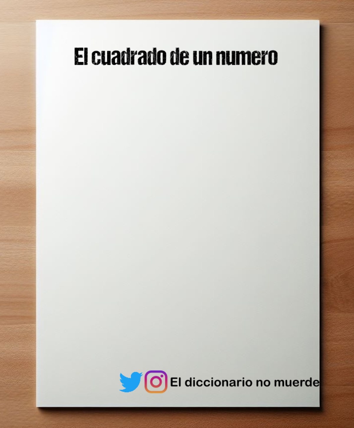 El cuadrado de un numero