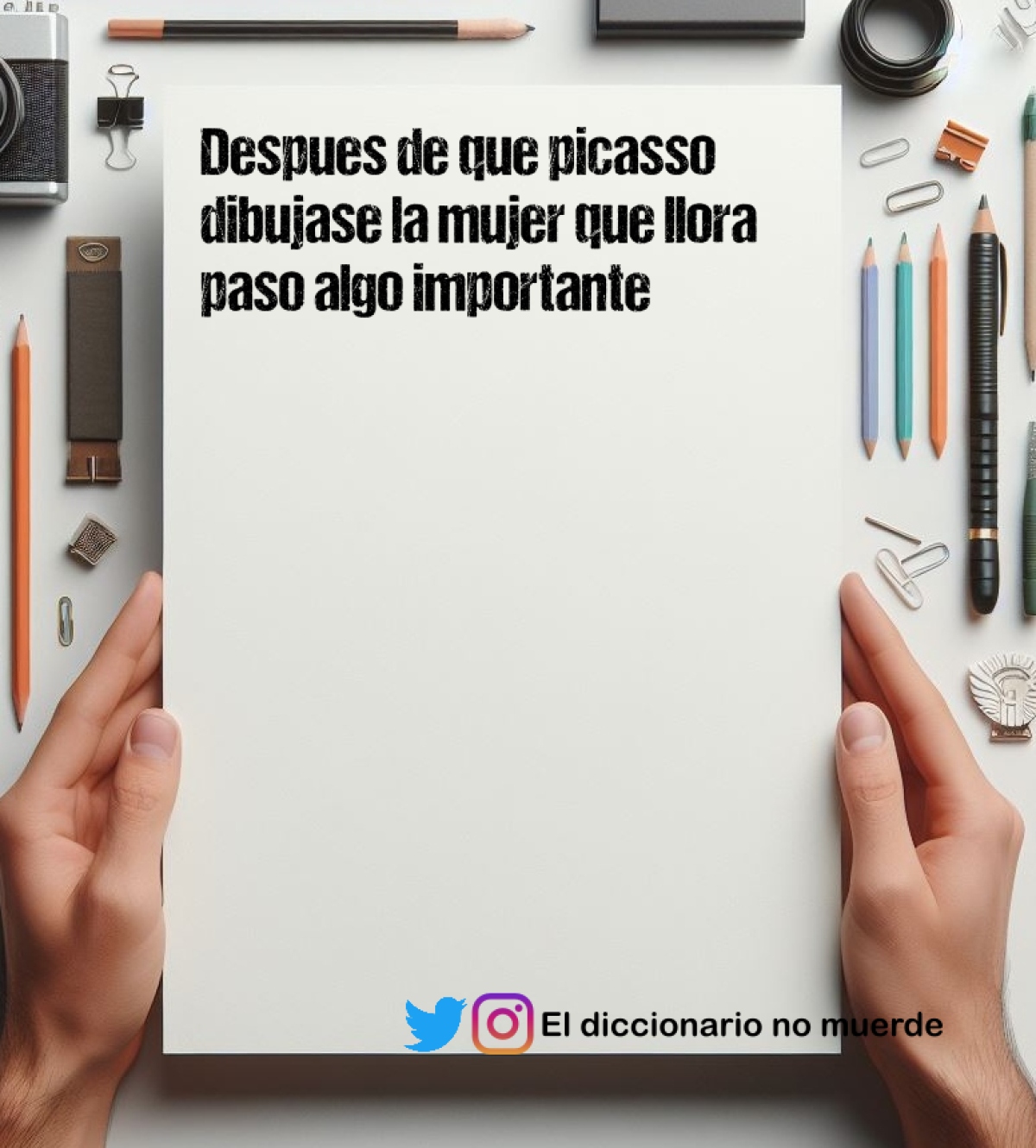 Despues de que picasso dibujase la mujer que llora paso algo importante
