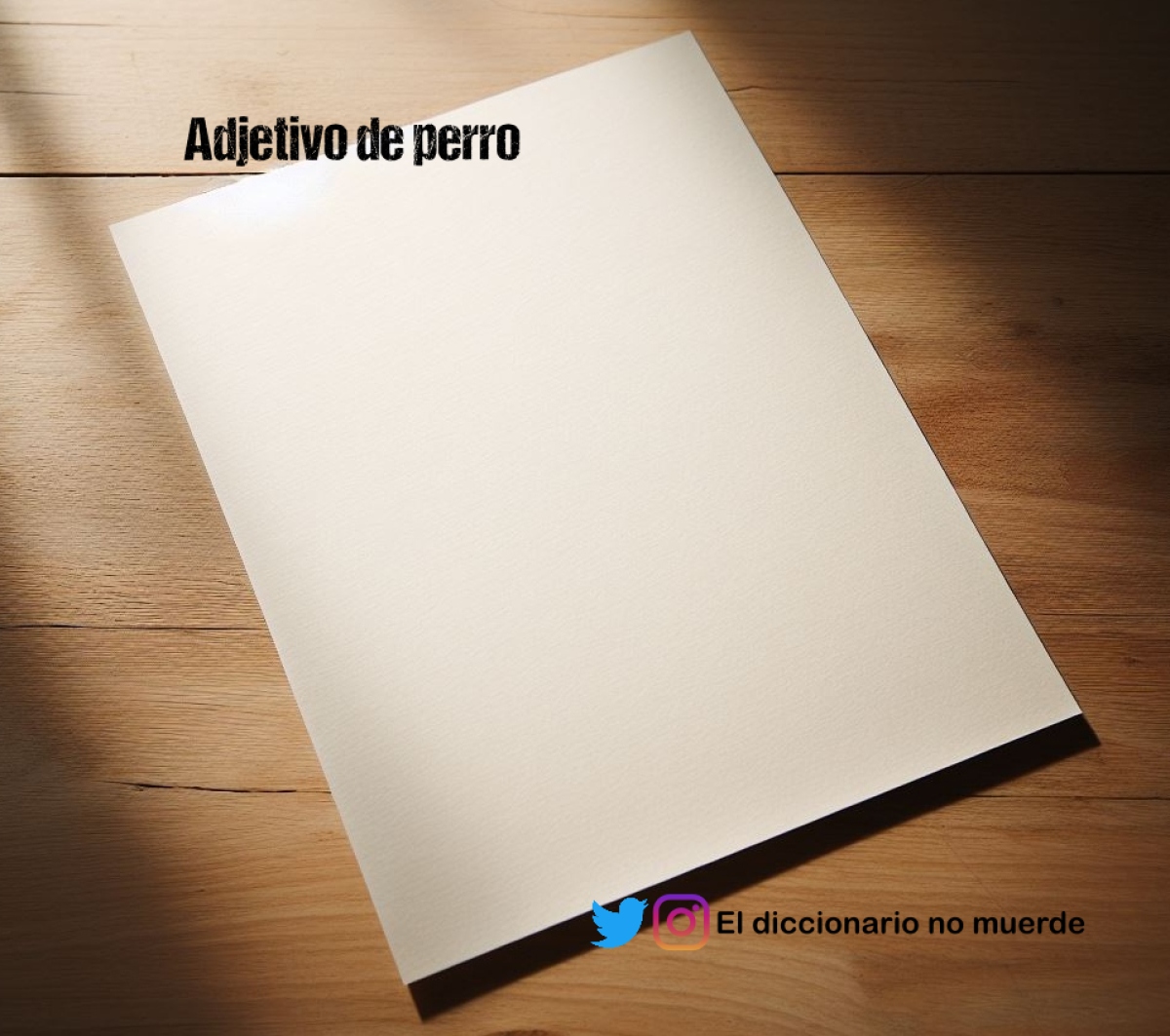 Adjetivo de perro