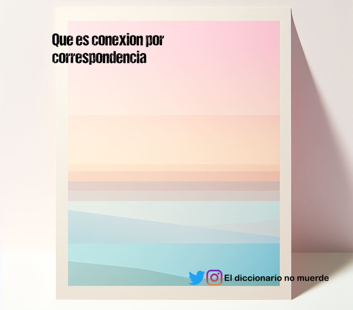 Que es conexion por correspondencia