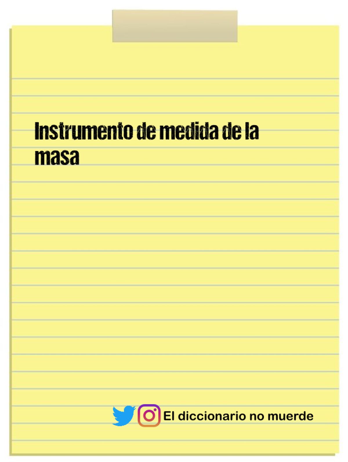 Instrumento de medida de la masa