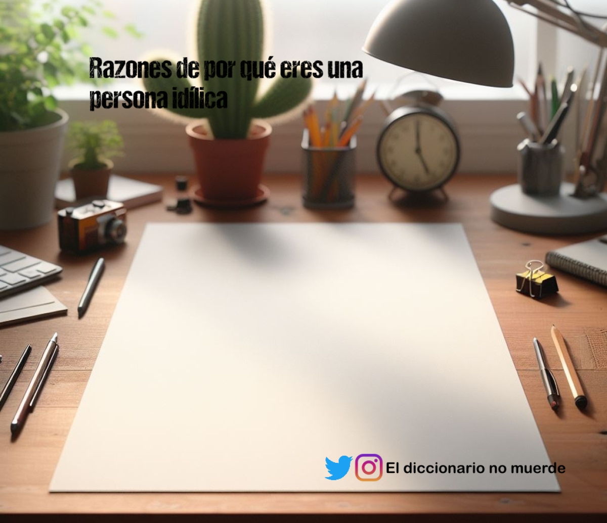 Razones de por qué eres una persona idílica