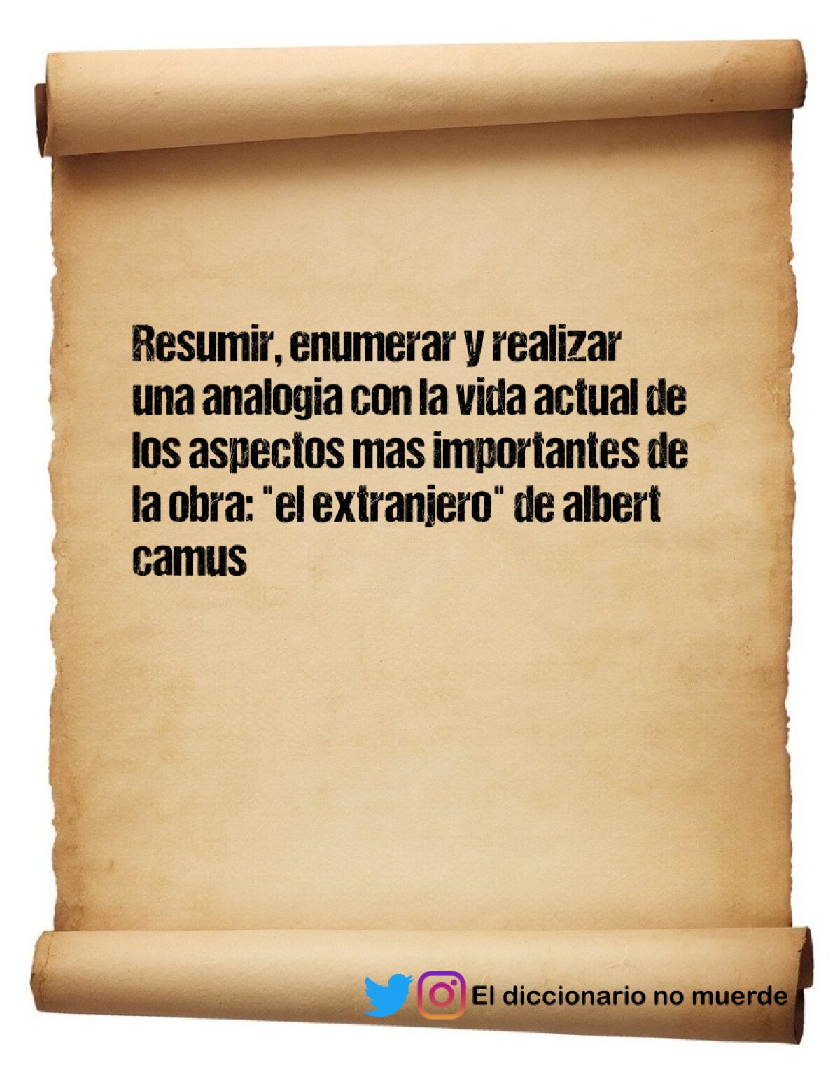 Resumir, enumerar y realizar una analogia con la vida actual de los aspectos mas importantes de la obra: "el extranjero" de albert camus