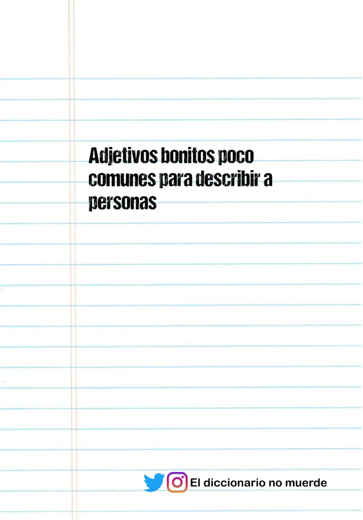 Adjetivos bonitos poco comunes para describir a personas