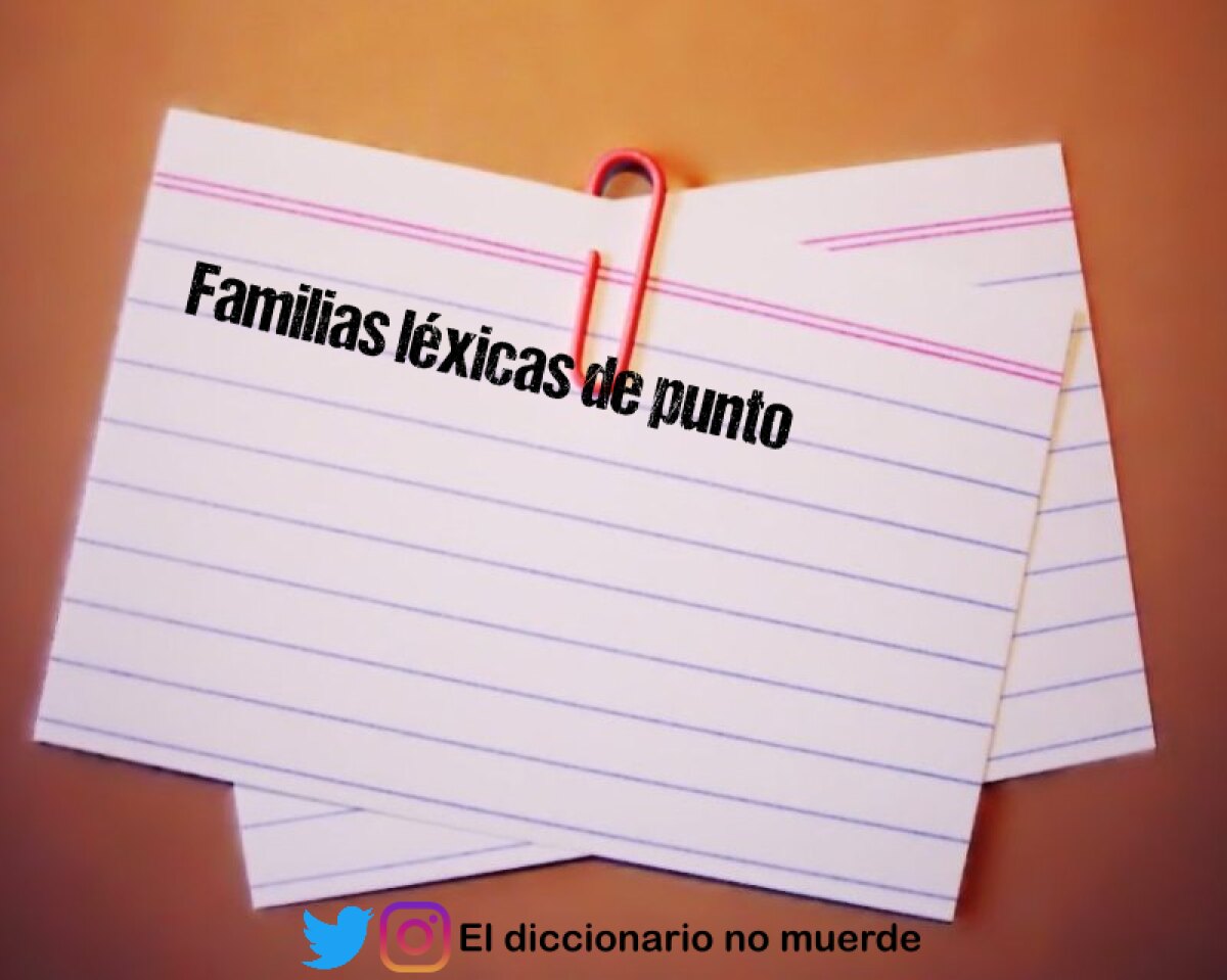 Familias léxicas de punto