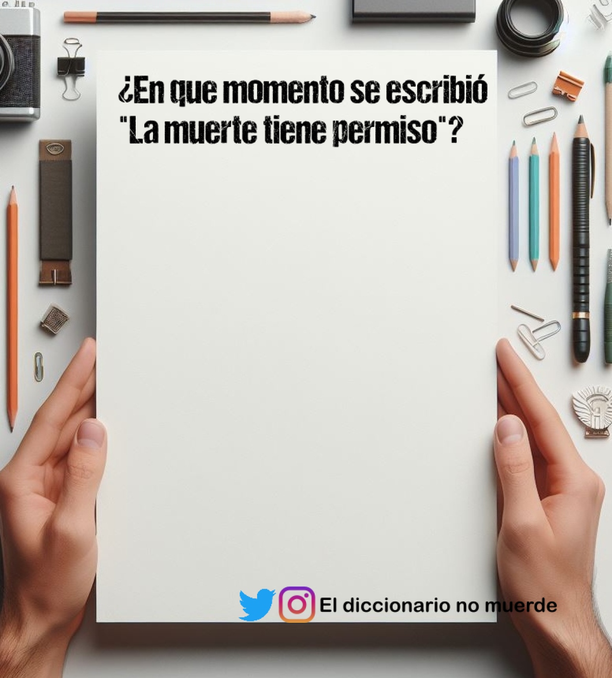 ¿En que momento se escribió "La muerte tiene permiso"?