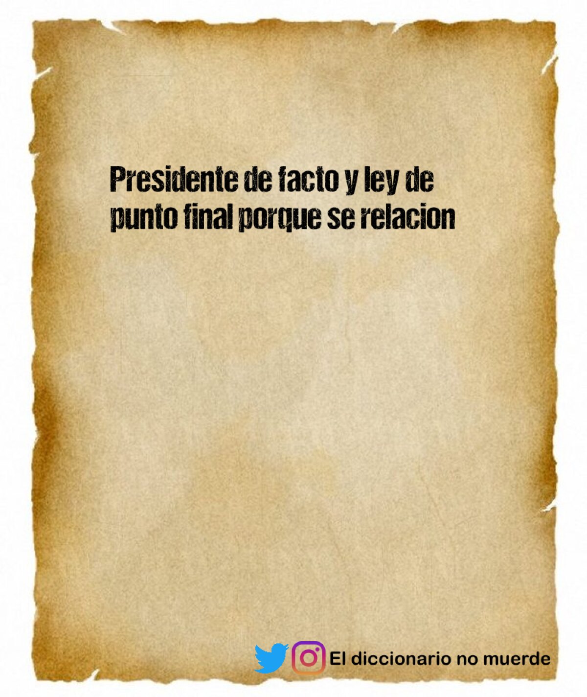 Presidente de facto y ley de punto final porque se relacion