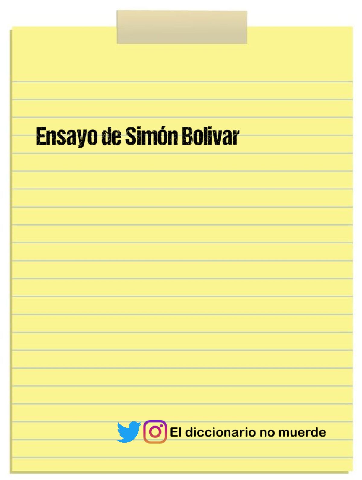 Ensayo de Simón Bolivar