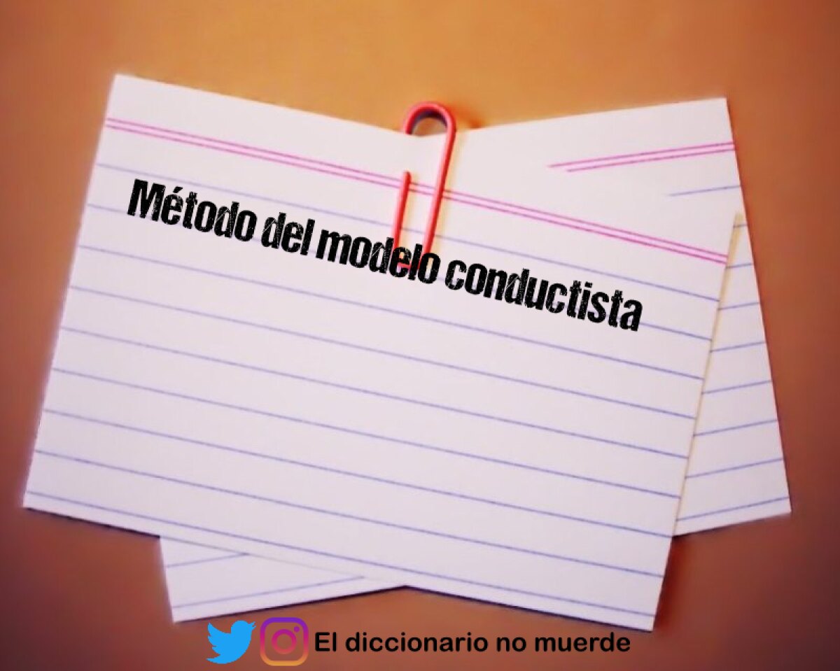 Método del modelo conductista