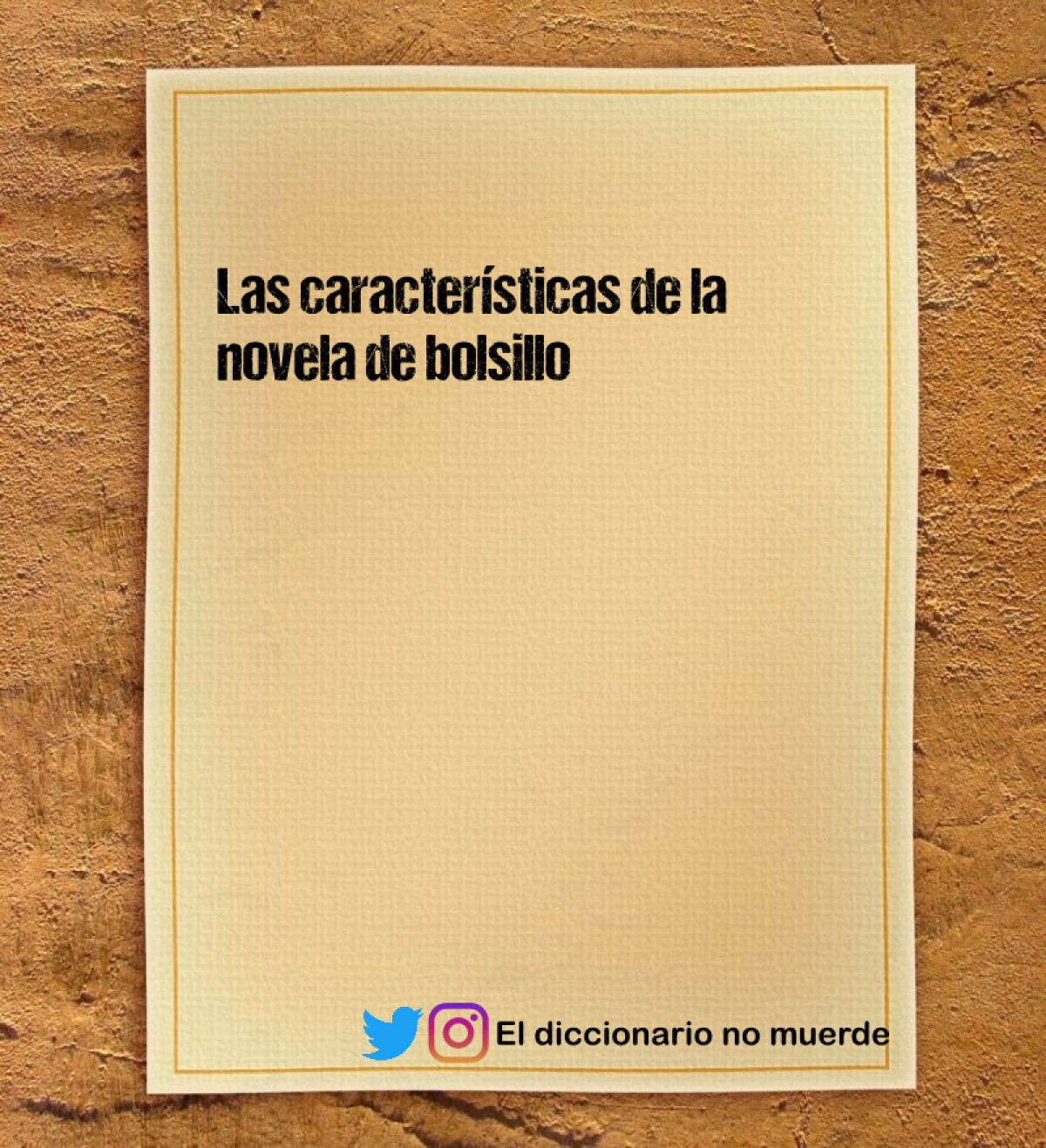 Las características de la novela de bolsillo