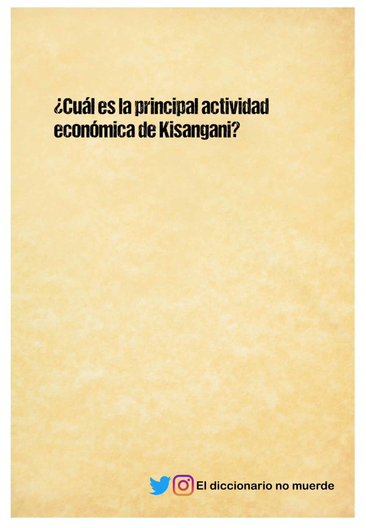 ¿Cuál es la principal actividad económica de Kisangani?