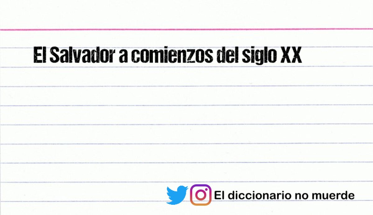 El Salvador a comienzos del siglo XX