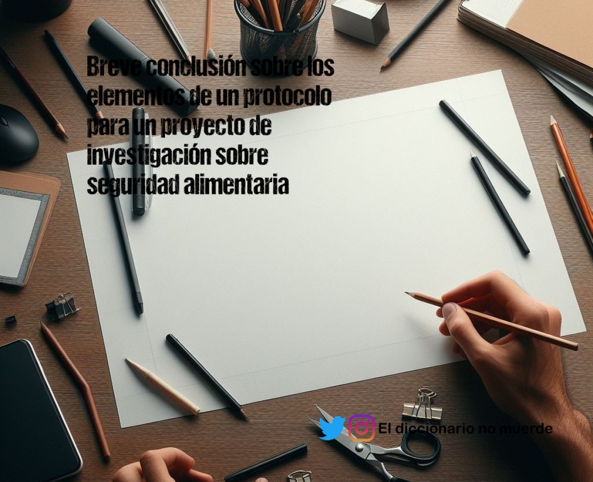 Breve conclusión sobre los elementos de un protocolo para un proyecto de investigación sobre seguridad alimentaria