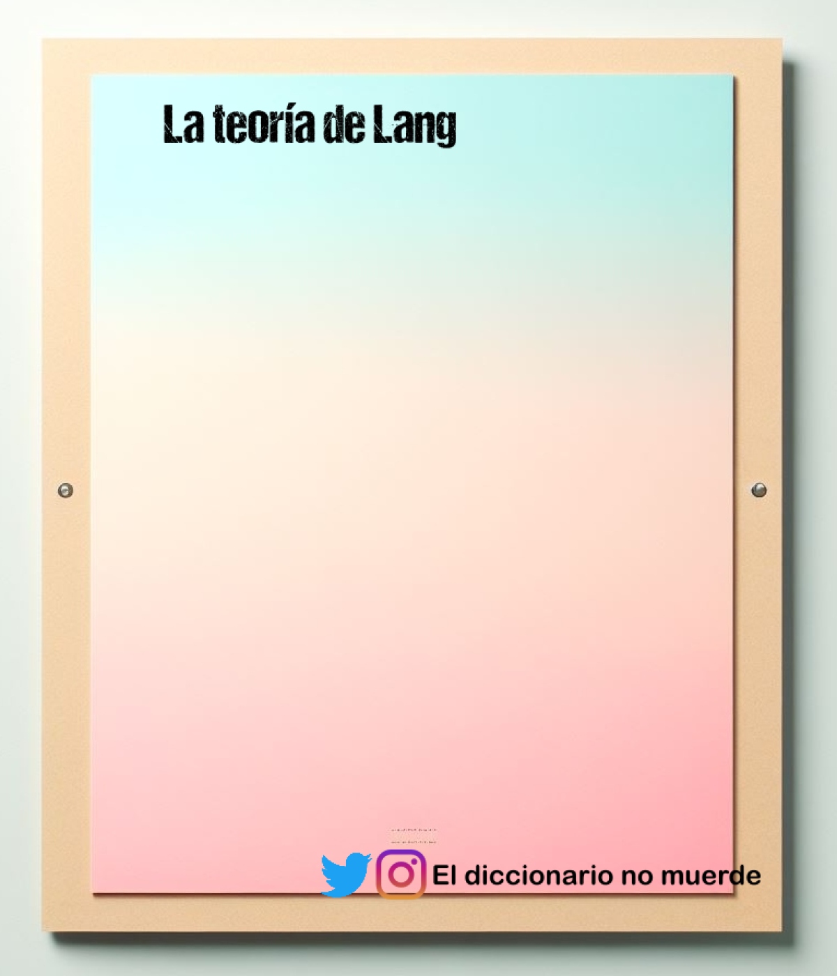 La teoría de Lang