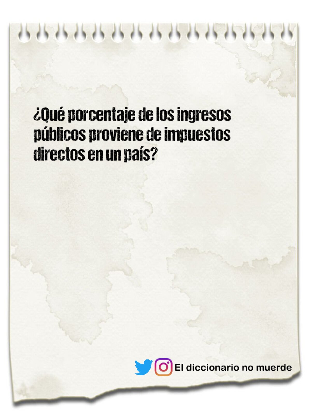 ¿Qué porcentaje de los ingresos públicos proviene de impuestos directos en un país?
