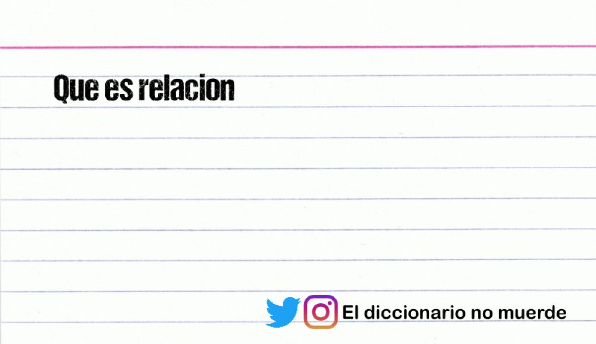 Que es relacion
