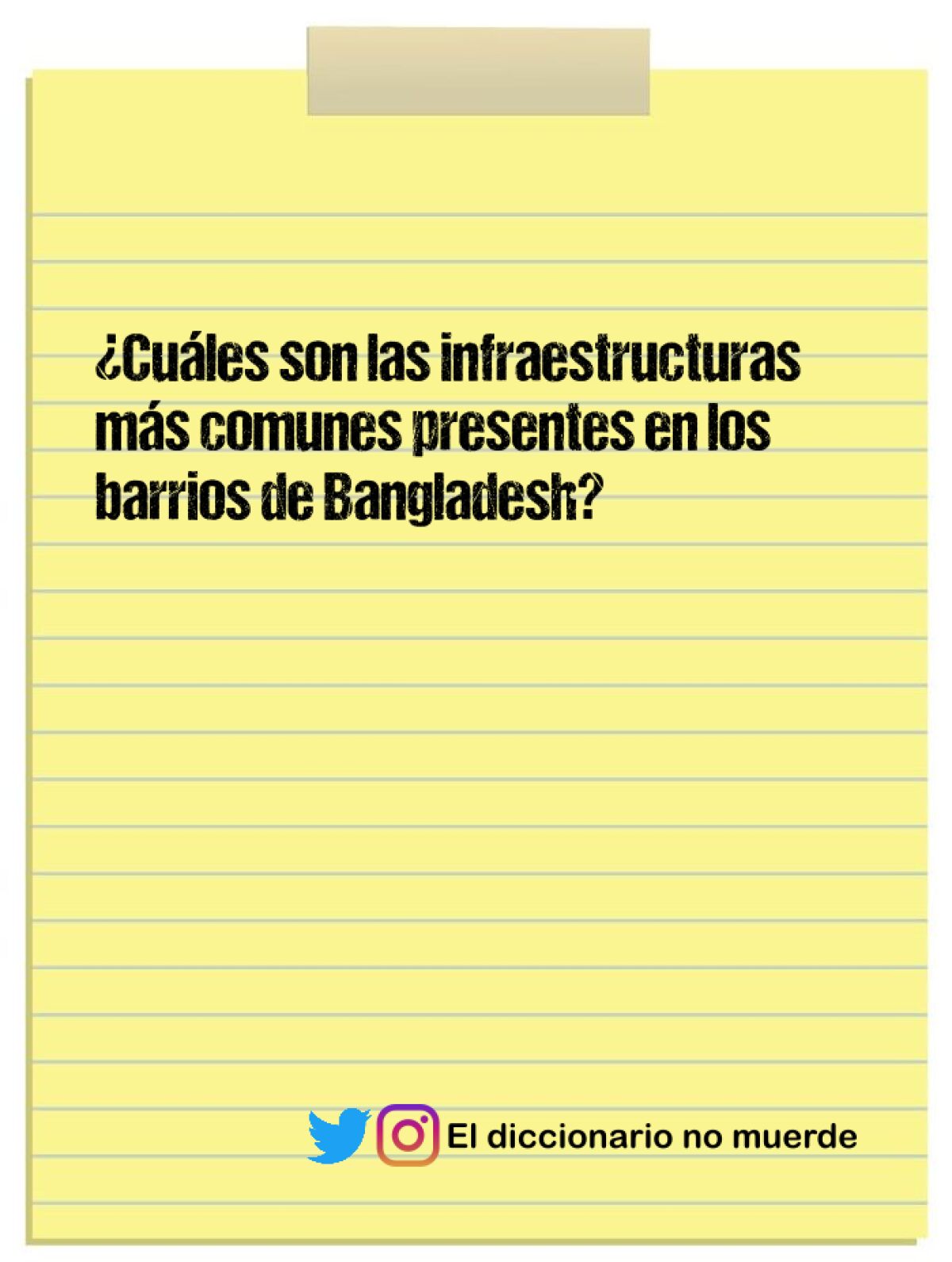 ¿Cuáles son las infraestructuras más comunes presentes en los barrios de Bangladesh?