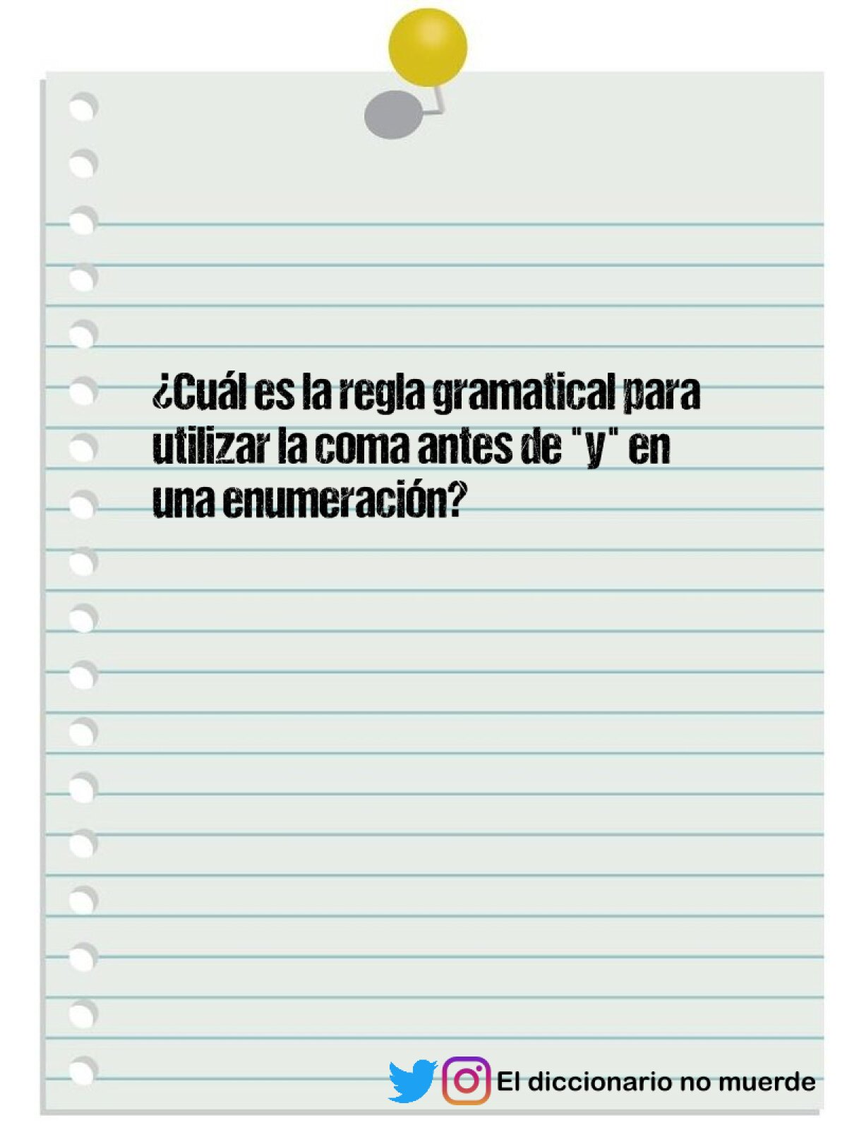 ¿Cuál es la regla gramatical para utilizar la coma antes de "y" en una enumeración?