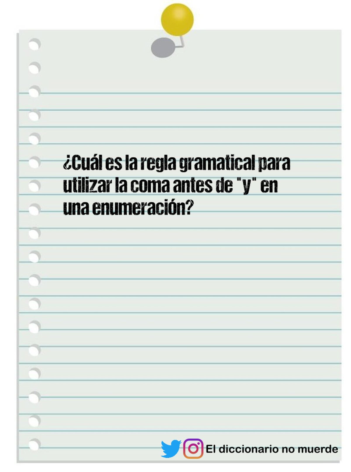 ¿Cuál es la regla gramatical para utilizar la coma antes de "y" en una enumeración?