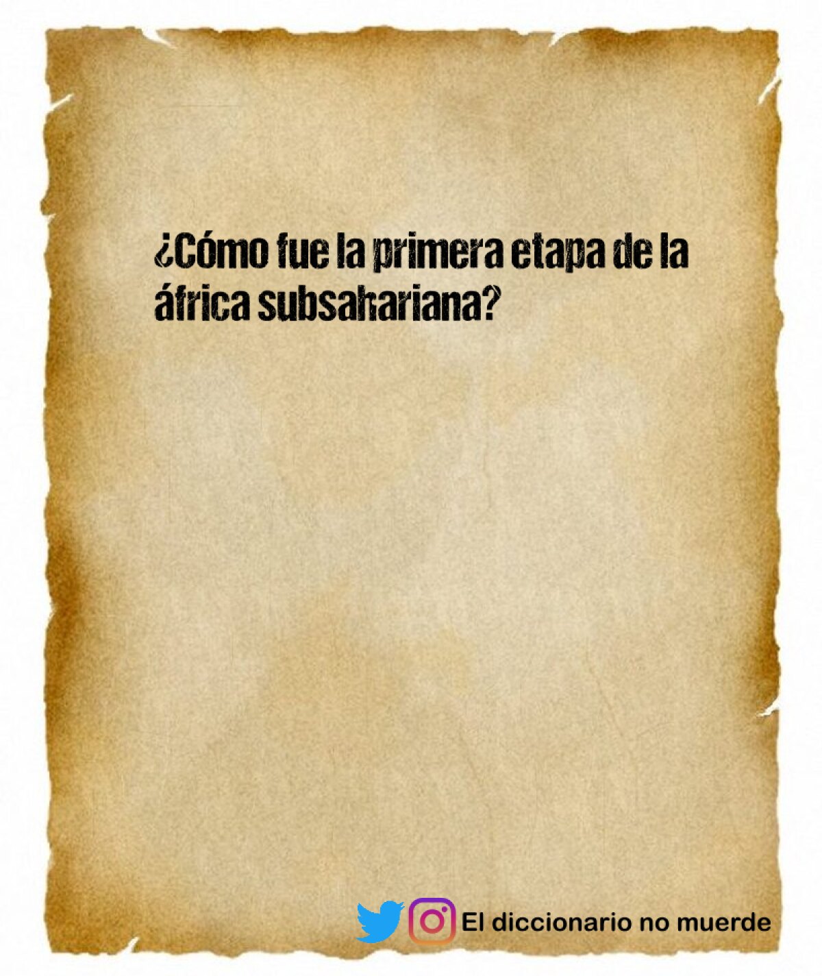 ¿Cómo fue la primera etapa de la áfrica subsahariana?